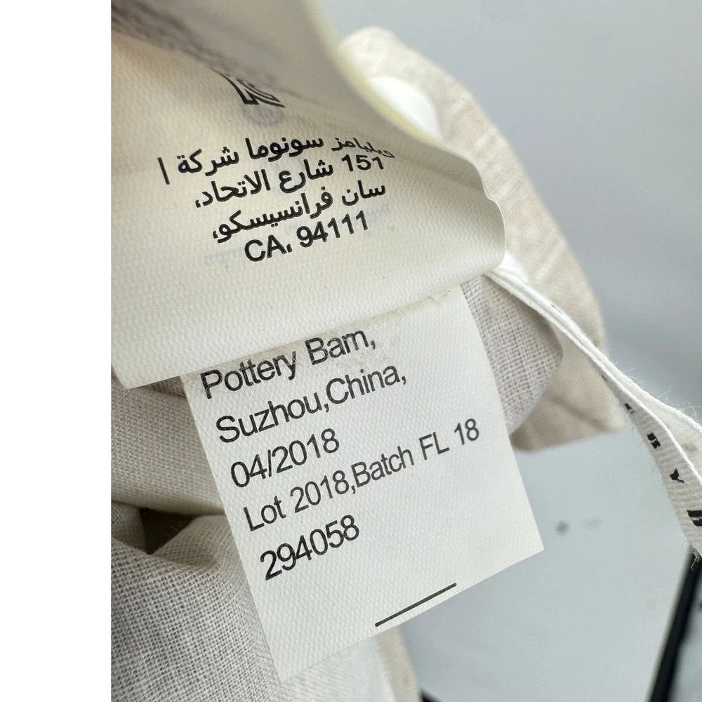 Pottery Barn Emery Curtains Linen Blend Belgian Flax Size 50x84 set of 4 Oatmeal
